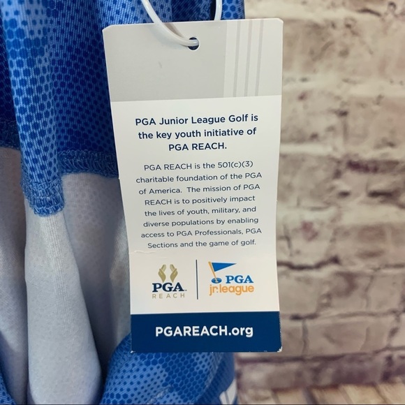 Garb Inc Boys PGA Jr League Maters Blue Camo Short Sleeve Polo - Picture 12 of 12